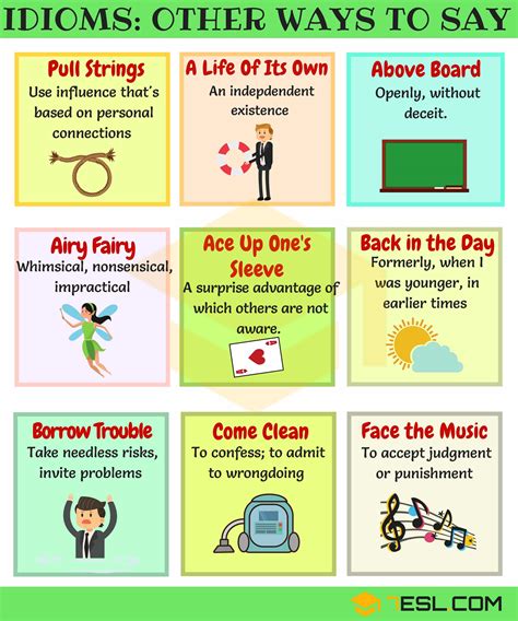 Idioms in English .